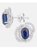 Diamant L'éternel Ohrringe aus 375 Weißgold mit 0.25 Karat Diamant mit Saphir