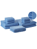 Beliani 9er-Set Handtuch AREORA in Blau