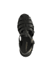 Les Tropéziennes par M Belarbi Bayla Leder-Sandalen mit Absatz Schwarz