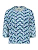 CARTOON Blusenshirt mit Schnürung in Blau/Grün