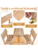 COSTWAY Kindersitzgruppe Outdoor mit Sonnenschirm ab 3 Jahren in Beige
