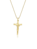 Elli Halskette 375 Gelbgold Kreuz in Gold