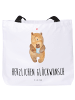 Mr. & Mrs. Panda Strandtasche Bär Baby mit Spruch in Weiß