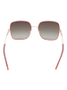 HUGO Frauen Sonnenbrille Quadratisch Rot