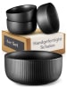 Cosumy Müslischalen Set Ø14,5 cm, 4er Set, 700 ml Keramik gestreift