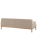 Beliani 3-Sitzer Sofa SOSJO in Beige/Braun - (W) 219 x (H) 74 x (L) 83 cm