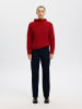 SELECTED FEMME Gemütlicher Strickpullover mit Rollkragen und Seitenschlitz in Rot