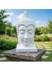relaxdays Buddha-Kopf in Weiß - 60 cm