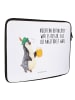 Mr. & Mrs. Panda Notebook Tasche Pinguin Bier mit Spruch in Weiß