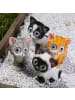 MARELIDA LED Solar Katze Felix Gartenfigur H: 16cm in grau