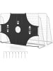 COSTWAY Fußballtor mit Abnehmbarer Torwand in Weiß