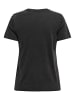 ONLY 2er-SET Print T-Shirt Kurzarm Top mit Design Druck in Schwarz