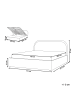 Beliani Doppelbett QUILLIEN in Beige - (W) 172 x (H) 91 x (L) 217 cm