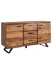 KADIMA DESIGN Sideboard 145x82x45 cm Massivholz / Metall mit Baumkante