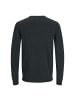 Jack and Jones JJEBASIC Knit Crew Neck in Dunkelgrau
