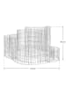 SONGMICS Gabione in Silbern - (B)110 x (H)60 x (T)110 cm