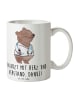 Mr. & Mrs. Panda Geschenktasse Arzt mit Herz mit Spruch in Weiß