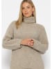 SASSYCLASSY Oversize Rollkragenpullover in Beige