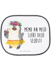 Mr. & Mrs. Panda Sonnenschutz Auto Pinguin Kokosnuss mit Spruch in Weiß