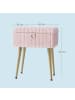SONGMICS Sitzhocker Glamor in Grau - (B)30 x (H)50 x (T)40 cm