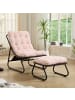 ABRIHOME Loungesessel in Rosa mit Ottomane Sitzkissen für Wohnzimmer