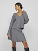Vila Strickpullover in Medium Grey Melange