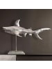 KADIMA DESIGN Dekofigur Hai Aluminium Silber Maritim 70 cm mit Sockel, Design in Silbern