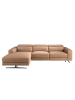 Angel Cerdá Relax Chaiselongue Sofa 6286 in Braun / Stahl – (B)305 x (H)100 x (T)170 cm
