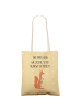Mr. & Mrs. Panda Shopping Bag Eichhörnchen Blume mit Spruch in Gelb Pastell