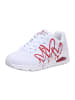 Skechers UNO - DRIPPING IN LOVE UNO - DRIPPING IN LOVE in white/red