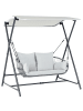 Beliani Gartenschaukel FIASTRA in Grau - (W) 170 x (H) 202 x (L) 140 cm