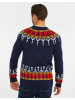 Threadbare Weihnachtspullover THB Xmas Jumper Oslo in blau-schwarz