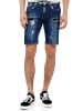 Rusty Neal Destroyed Jeans Short Slim Fit "NAVITO" Dark Blue Used in Blau