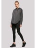 F4NT4STIC Oversized Hoodie Blumen Muster in charcoal