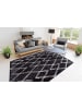 Kayoom Hochflor Teppich Orlando 325 in anthrazit - rechteckig