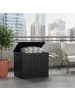 relaxdays Gartenbox in Schwarz - (B)56 x (H)53 x (T)43 cm