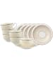 Villeroy & Boch 6er Set Frühstückstassen mit Untertassen Ivoire in 310 ml in weiß-gold