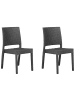 Beliani 2er-Set Esszimmerstuhl FOSSANO in Grau