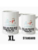 Mr. & Mrs. Panda Tasse mit Henkel Einhorn Schneemann mit Spruch in Weiß