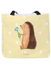 Mr. & Mrs. Panda Tasche Igel Blumen ohne Spruch in Gelb Pastell