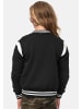 Urban Classics Urban Classics Damen Girls Inset College Sweat Jacket in black/white