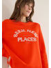 Cecil Sweatshirt in cherry tomato orange