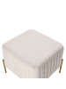 Beliani Hocker UTAH in Weiß/Gold - (W) 47 x (H) 43 x (L) 47 cm