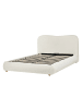 Beliani Doppelbett BLAGNAC in Weiß/Braun - (W) 156 x (H) 98 x (L) 227 cm