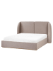 Beliani Doppelbett MONESTIER in Beige - (W) 204 x (H) 115 x (L) 220 cm