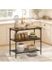 HOMCOM Küchenregal in Rustikal-Braun 100L x 50B x 90H cm
