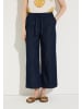 More & More fließende, verkürzte Jeans-Schlupfhose in dark blue denim