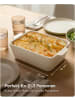 Praknu Auflaufform Keramik Weiß 21cm – Backofen 280°C & Mikrowelle