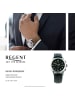 Regent Armbanduhr-Analog schwarz groß (ca. 41mm) Regent Lederarmband