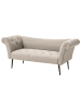 Beliani Chaiselongue NANTILLY Braun/Schwarz - (W) 175 x (H) 76 x (L) 69 cm symmetrisch